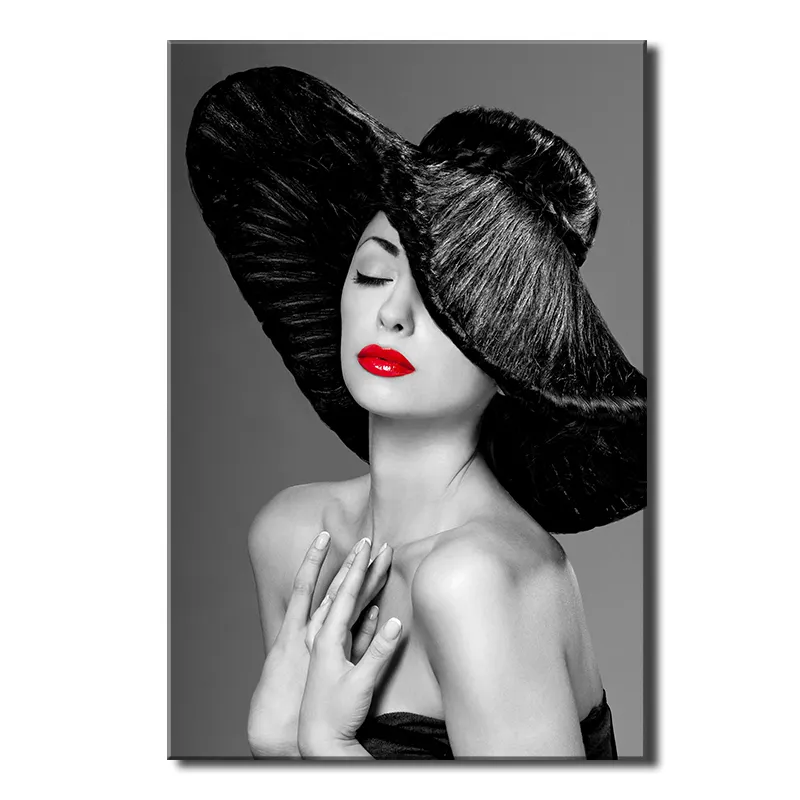 Morden Woman Graffiti Art Posters And Prints Abstract Fashion Girl Canvas Paintings On The Wall Art Pictures Wall Decor