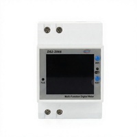 Medidor de Energía Multifunción para Riel DIN D52-2066, Pantalla LCD a Color con WiFi, W kWh V A Hz PF, Monitor de Consumo Eléctrico
