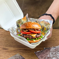 Papier kraft en aluminium alimentaire, résistant à la graisse et à l'eau, jetable, avec revêtement PE simple face pour l'emballage des hamburgers