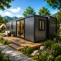 Maison conteneur modulaire portable de 20 pieds à structure en acier extensible et respirante pour usage extérieur (hôtel, salon, chambre)