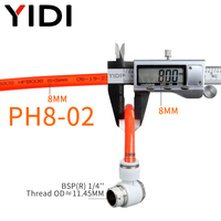YIDI 1/8-1/2 BSP R filetage mâle à 4-10mm goujon en laiton coude Push Fit raccord pneumatique connecteur de tuyau d'air PH 10 1.5MPa