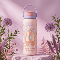 Gobelet de voyage isotherme en acier inoxydable de 24 oz avec couvercle à paille rabattable et poignée, personnalisable avec logo – Idée cadeau Fête des Mères en gros
