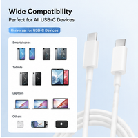 Cable de Carga Rápida USB-C a USB-C PD 3.0 de 100W, 1.8M, 5A, con Chip Inteligente E-Marker para Cámara y Auriculares, Venta al Por Mayor, OEM, ODM