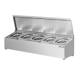 Caja de Condimentos de Acero Inoxidable con Múltiples Compartimentos y Tapa Abatible Antipolvo, Juego de Recipientes para Condimentos de Cocina para Restaurantes y Servicios de Catering - Product Image 2