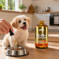 Compléments liquides pour animaux de compagnie OEM ODM 10-en-1 pour toutes les tailles, gouttes liquides faciles à administrer avec vitamines pour améliorer la digestion