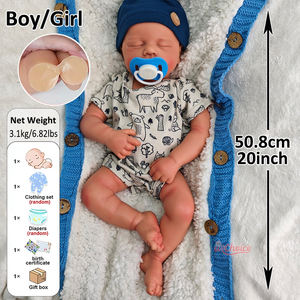 دمى سيليكون واقعية قابلة للغسل بطول 20 بوصة على شكل لولو، هدية عيد الميلاد للفتيات والأولاد - Product Image 5