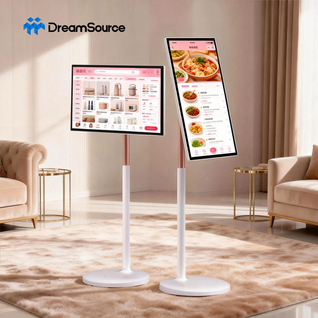 Wholesale 32 Inch Portable Smart Screen Movable Touch Monitor Rolling Stand Display Wireless Smart TV for Business Home