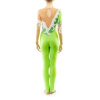 Combinaison de gymnastique acrobatique personnalisée pour filles, costume de danse imprimé strass de couleur nue, justaucorps brillant pour l'entraînement ou la performance