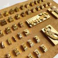 Lettres en cuir personnalisées, 26 tampons alphabétiques en laiton, tampons métalliques interchangeables, ensemble complet de tampons en laiton pour machine à estamper le cuir