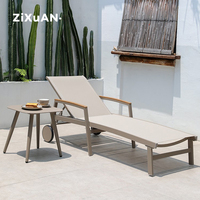 Chaise longue de luxe en aluminium pour hôtel, piscine, plage, salon de jardin, canapé d'extérieur, chaise longue moderne haut de gamme pour patio
