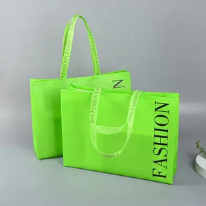 nicht gewebte einkaufstaschen recycelbares stoffmaterial wiederverwendbare faltbare einkaufstaschen mit individuell bedrucktem logo