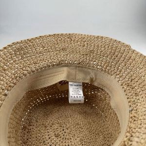 2025 Summer New Arrival Custom Sea Shell Design Raffia Straw <b>Hat</b> Outdoor Sunshade Beach Children Kids Straw Bucket <b>Hat</b> - Product Image 2