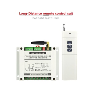 Controlador remoto <span class=keywords><strong>RF</strong></span> de retardo de 2 canales, conjunto de interruptor de límite, transmisor y receptor para control industrial, 433Mhz/315Mhz DC12-48V - Product Image 2