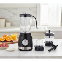 Mixeur Électrique Haute Vitesse Calinfor 500W, Moteur en Cuivre Pur, Lame en Acier Inoxydable, Bol de 1,5L, Utilisation Multifonctionnelle pour la Maison et l'Hôtel