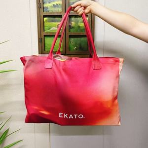 Sacs fourre-tout en toile de grande capacité Sac à provisions réutilisable d'épicerie personnalisé de haute qualité Sacs à bandoulière imprimés en couleur pour femmes - Product Image 6