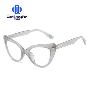 แว่นตา<span class=keywords><strong>แฟ</strong></span>ชั่นทรงแคทอายกรอบใหญ่สไตล์ยุโรป-อเมริกัน สำหรับผู้หญิง ดีไซน์ทันสมัย ป้องกันแสงสีฟ้า เลนส์แบน นำเข้า - Product Image 5