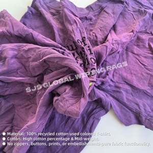 Trapos de Camiseta de Colores para Uso Industrial, Reductores de Residuos, Trapos de Algodón 100% Reciclados para Limpieza - Product Image 4