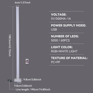 Đèn LED hiện đại thông minh RGB đa năng, đèn nhạc đổi màu USB, đèn sàn phòng khách phòng ngủ với điều khiển từ xa bằng ứng dụng và điều khiển bằng giọng nói - Product Image 6