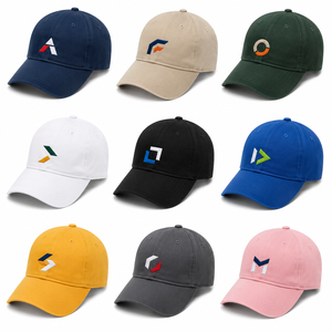 Casquettes promotionnelles personnalisées en coton à visière plate avec fermeture auto-agrippante, casquettes de baseball brodées, cadeaux promotionnels pour salons professionnels et entreprises - Product Image 1