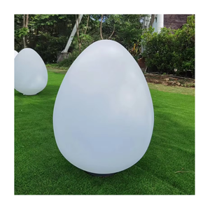 Landscape Lighting Outdoor Plastic PE White Big <strong>Egg</strong> Shaped Led <strong>Light</strong> Remote Control Rgb Color Changing Solar <strong>Egg</strong> <strong>Light</strong> - Product Image 2