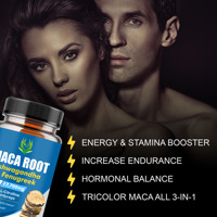 Capsules de racine de maca naturelle à base de plantes avec Ashwagandha et Fenugrec pour améliorer les performances sportives et favoriser la croissance musculaire