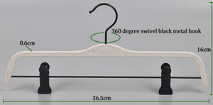 Percha <span class=keywords><strong>de</strong></span> plástico <span class=keywords><strong>de</strong></span> paja <span class=keywords><strong>de</strong></span> trigo <span class=keywords><strong>de</strong></span> marca personalizada para pantalones, perchas duraderas <span class=keywords><strong>de</strong></span> plástico <span class=keywords><strong>ZARA</strong></span> para pantalones con clips <span class=keywords><strong>de</strong></span> plástico - Product Image 6