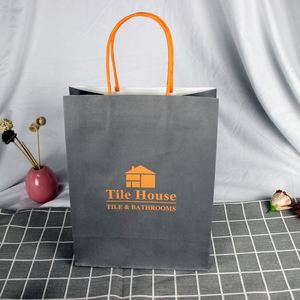 Sac en papier personnalisé avec poignées, recyclé, pour la vente à emporter en restauration, type Euro Shopper, idéal pour Noël - Product Image 4