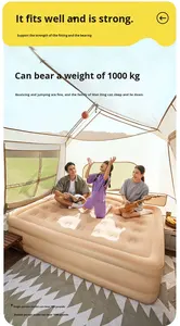 Matelas gonflable avec logo personnalisé, matelas gonflable double, matelas pneumatique avec pompe intégrée, <span class=keywords><strong>lit</strong></span> gonflable portable <span class=keywords><strong>pour</strong></span> le camping en plein air - Product Image 4