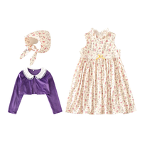 Grosir Wig pesta Halloween anak-anak 100 hari Set Cosplay sekolah untuk anak perempuan wanita tua berdandan Set kostum wanita tua