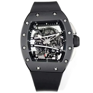 RM61-01 Tourbillon <b>Watch</b>, Ceramic Bezel, Dual Track <b>Skeleton</b> Dial, Silicone Strap, <b>Automatic</b> Power Reserve Mechanical <b>Watch</b> - Product Image 4