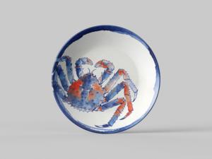 Assiettes de service en mélamine imprimées animaux marins bleus et blancs, incassables et réutilisables, pour barbecue, vente en gros - Product Image 3