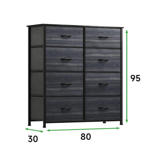 Storage Cabinet Tall Wooden Metal Cloth MDF Furniture 8 <strong>Drawers</strong> <strong>White</strong> Modern Wooden Rattan Bedroom <strong>Set</strong> - Product Image 1