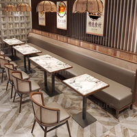 Offre Spéciale : Ensemble Table et Chaises de Salle à Manger, Banquette Courbe Moderne pour Restaurant, Mobilier Commercial pour Café, Bistro, Hôtel