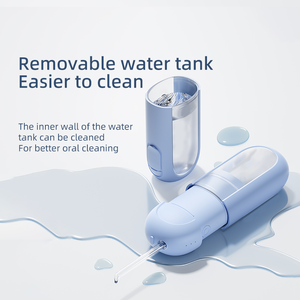 2025 Mini portátil inalámbrico 150ML 3 modos Flosser de agua <span class=keywords><strong>Limpieza</strong></span> de dientes Flossers dentales de viaje <span class=keywords><strong>Irrigador</strong></span> bucal <span class=keywords><strong>con</strong></span> 4 boquillas - Product Image 5