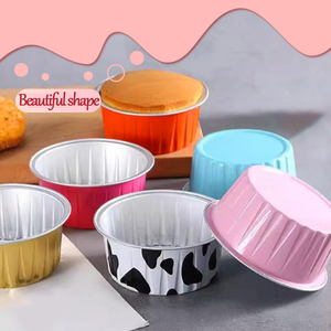 DOMED Poêle à Cupcake-5 oz <span class=keywords><strong>Mini</strong></span> Plateau de Cuisson en Aluminium Lamikins Jetable <span class=keywords><strong>Mini</strong></span> Plateau à Gâteau Conteneur à Gâteau Cupcake Muffin Gâteau - Product Image 3