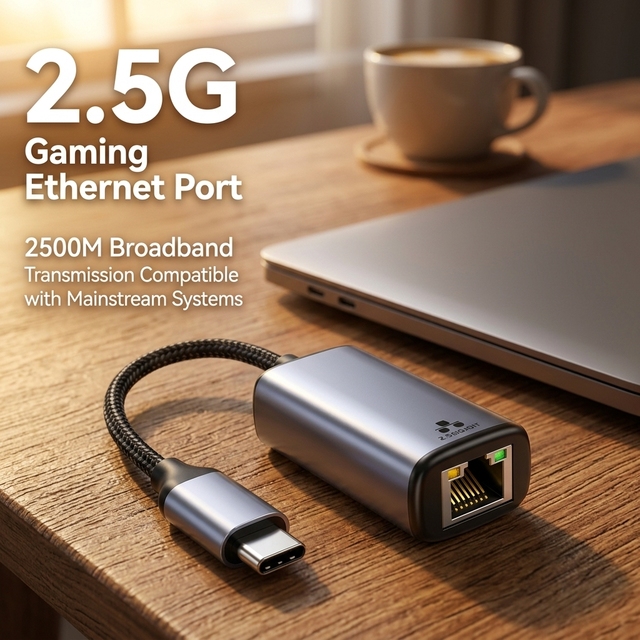 Factory Direct Ethernet 2.5GbE USB C RJ45 Network Adapter NAS External LAN Card Gaming Multiport Converter OEM Wholesale Stock