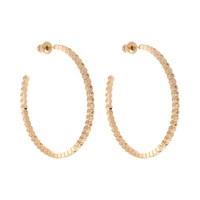 Anting Hoop Besar Honeycomb Cubic Zirconia Warna Perak Berlapis Emas Asli Perhiasan Telinga Mewah untuk Wanita Grosir