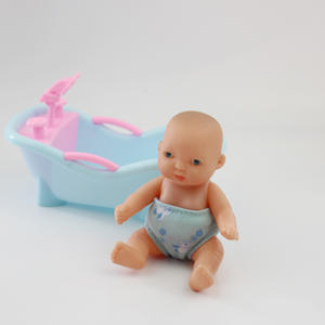 Accessoires de poupée Poupée en vinyle 15cm avec baignoire 5 joints avec globes oculaires Maison de jeu pour enfants Jouets - Product Image 3