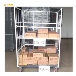 Cage de transport en acier de haute qualité pour l'entrepôt de stockage avec base en plastique