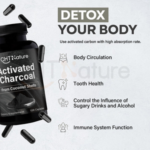 Compléments Détox CHTNature 100% Extrait <span class=keywords><strong>de</strong></span> Coques <span class=keywords><strong>de</strong></span> Noix <span class=keywords><strong>de</strong></span> Coco en Poudre Capsules <span class=keywords><strong>de</strong></span> <span class=keywords><strong>Charbon</strong></span> Actif - Product Image 4