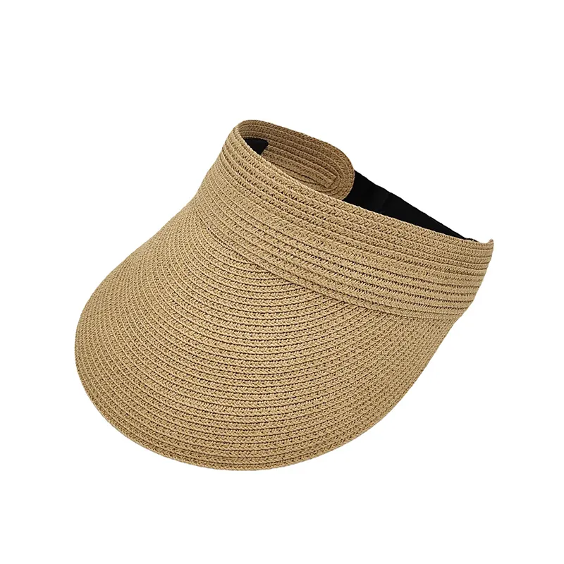 Sombreros elegantes para mujer, visera de paja de papel tejido, sombrero para el sol, protección UV duradera para exteriores, venta al por mayor