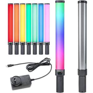 Bâton lumineux vidéo LED portable W270RGB rechargeable magnétique RVB coloré avec déflecteur pour TikTok YouTube Studio photo - Product Image 1