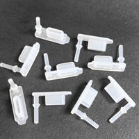 Cache-port de charge USB-C femelle en silicone, bouchon anti-poussière USB-C avec colonne de fixation