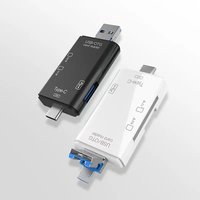 6 en 1 de alta velocidad tipo C Micro USB 2,0 a SD TF lector de tarjetas de memoria adaptador OTG para teléfono móvil Pc accesorios de Audio y vídeo