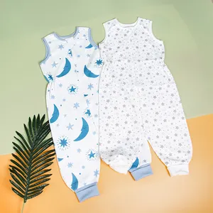 Penjualan langsung dari pabrik baju monyet bayi baju monyet bayi gambar cetak kustom empat musim baju monyet rajut bayi kapas murni ultratipis