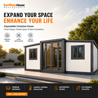 Maison conteneur en acier extensible de 20 pieds avec design moderne et construction en panneaux sandwich pour bureaux et commerces