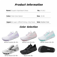 Chaussures aquatiques respirantes en néoprène ETMF avec grip antidérapant, chaussures aquatiques en caoutchouc pour la randonnée aquatique