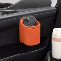 Poubelle de luxe pour siège de voiture, organisateur portable à suspendre avec poche latérale pour l'intérieur de la portière avant du passager