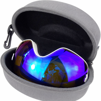 Boîte à lunettes de soleil portable antichoc en coque rigide OEM d'usine avec fermeture éclair et mousqueton pour lunettes de sport et de cyclisme en extérieur