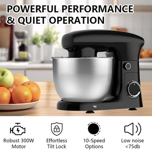 Robot culinaire électrique de cuisine domestique 5QT 300W, faible bruit, petit batteur à gâteau et à pâte - Product Image 5